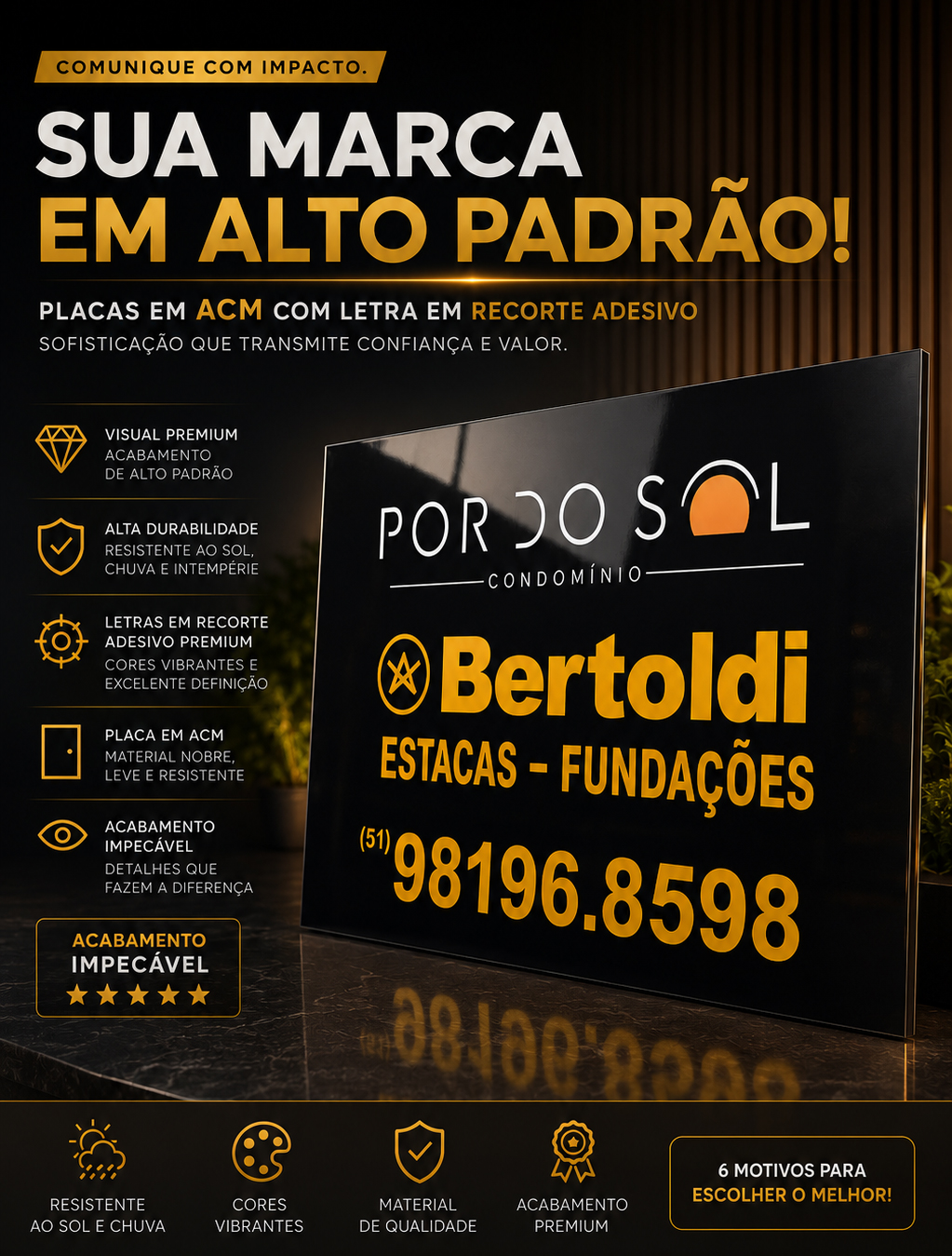 PLACA DE ACM 200 x 150