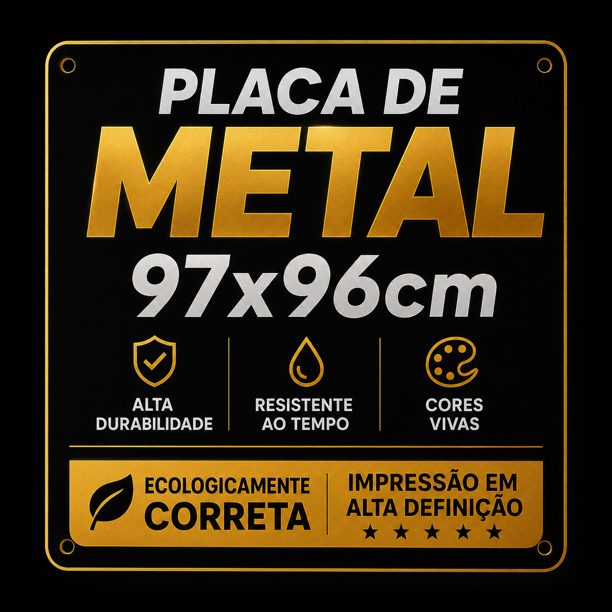 PLACA DE METAL 97X96